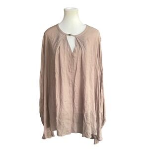 Umgee Keyhole Blouse Boho Hippie‎ Tunic Flowy Peasant Festival Lagenlook Large